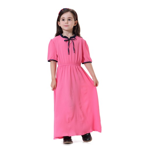 New Muslim Kids Girls Maxi Dress Abaya Girls Robe Islamic Gown Clothing - Picture 9 of 51