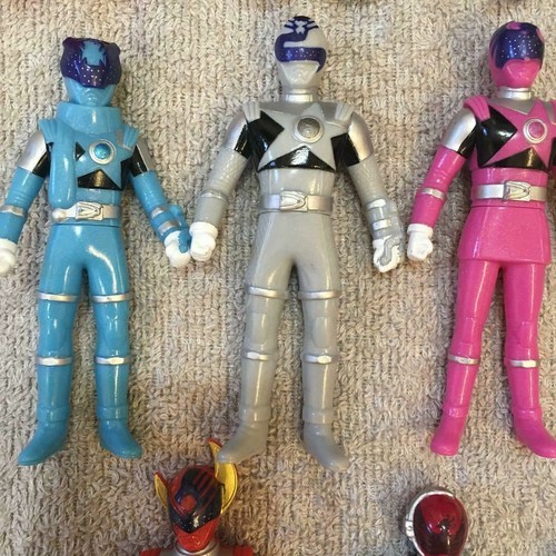 Power Rangers Uchu Sentai Kyuranger Soft Vinyl Figure 14p Set Megazord BANDAI JP - Picture 4 of 7