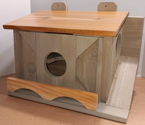 Wild Squirrel House Handmade Nesting Box Nature Habitat Shelter Box, design #2b