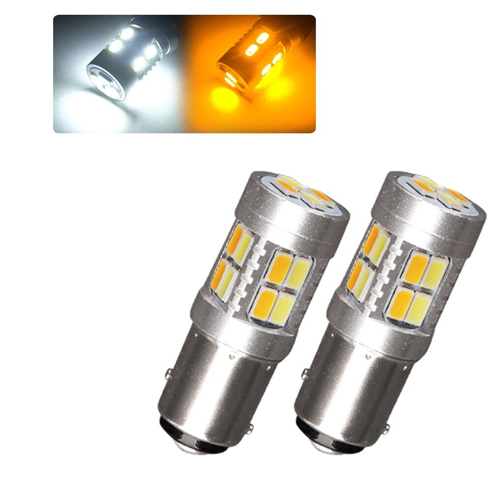 Switchback LED Turn Signal Lights For Honda Accord 1998-2015 | 1157 Amber/White 2-Pack