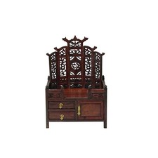 Chinese Rosewood Furniture Offering Shrine Miniature Display Art ws3832