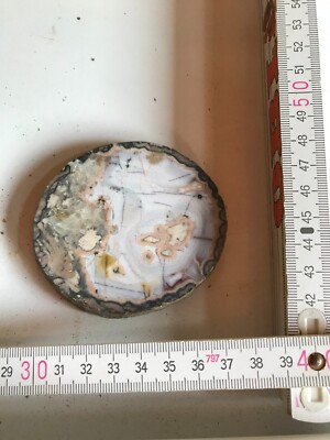 1 Achat Agate Jaspis Quarz u.a. poliert Mineral Fundort D Juchem (ACH1-12)