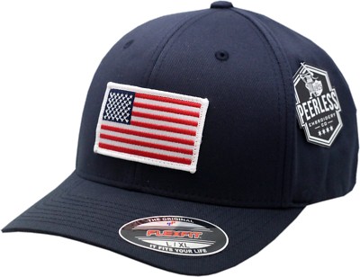 Make America Great Again Flex Fit Hat American Flag White Border 