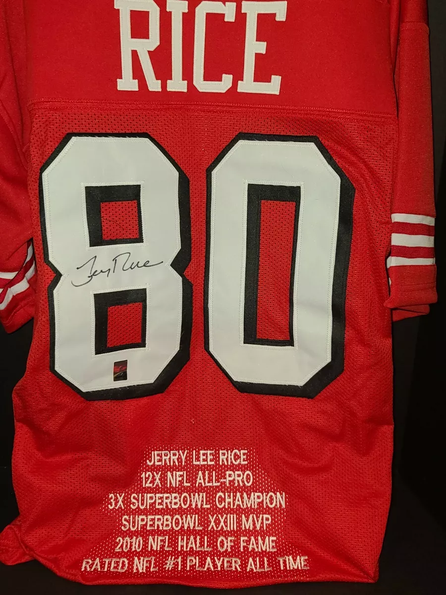 Jerry rice jersey best sale autographed
