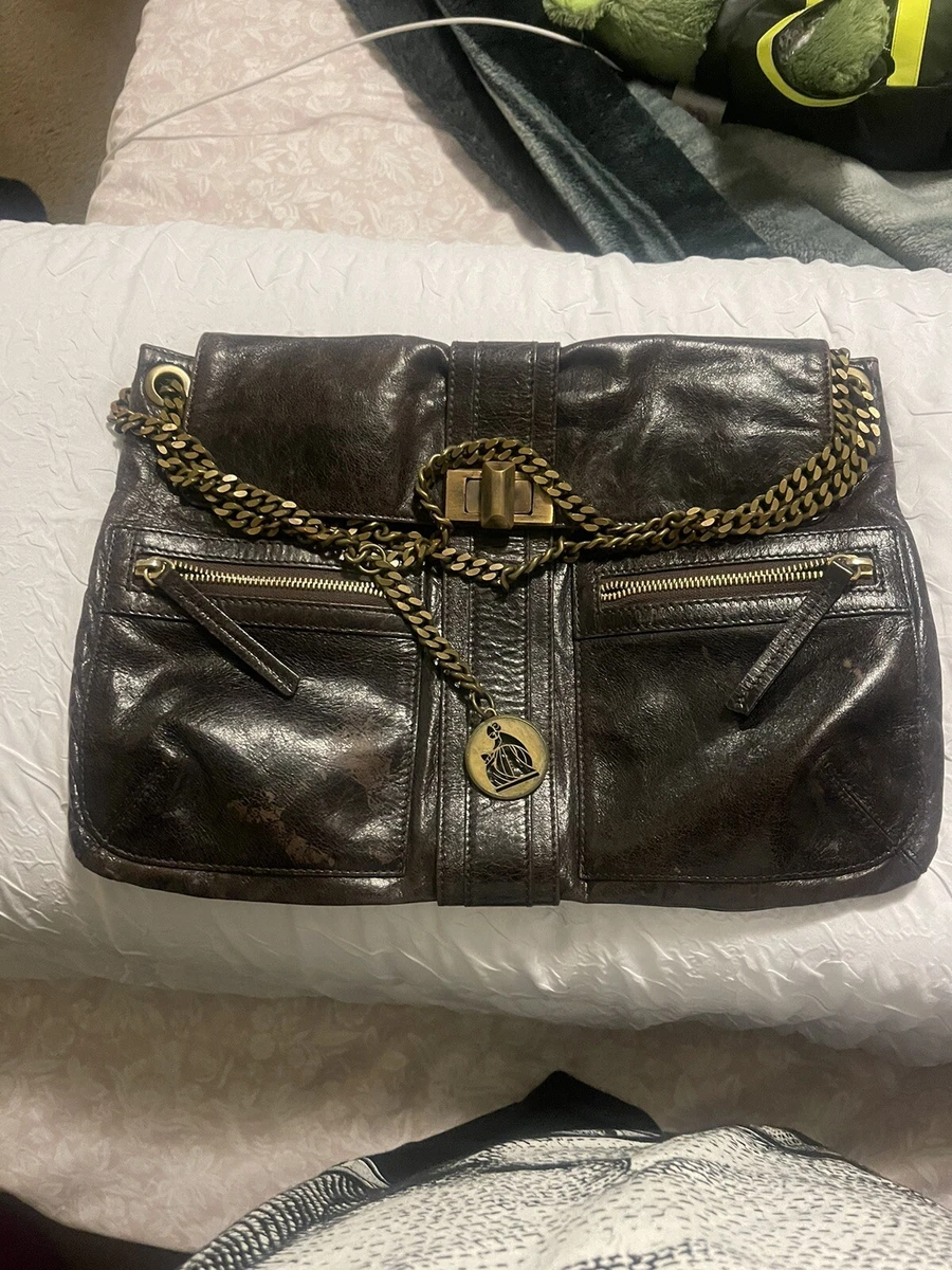 Lanvin Paris Brown Leather Shoulder Bag