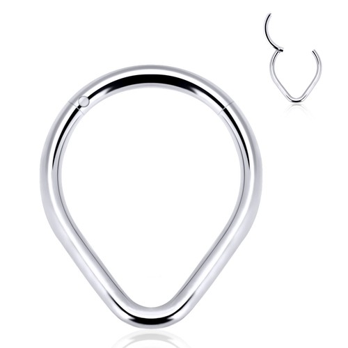 Anello naso incernierato segmento clicker setto pendente 16G orecchio cartilagine daith labbro -UNO - Foto 29 di 37