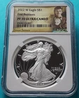 2022 W American Silver Eagle  PF 70  UC  First Releases Jesse James Label