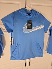NIKE Hoodie Therma Dri-Fit Youth Xl Fleece BLUE Pullover BV5160-412 New