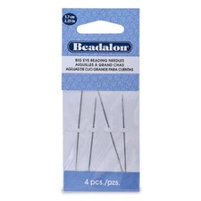 Beadalon Big Eye 2.25in Beading Needles - 4 Needles