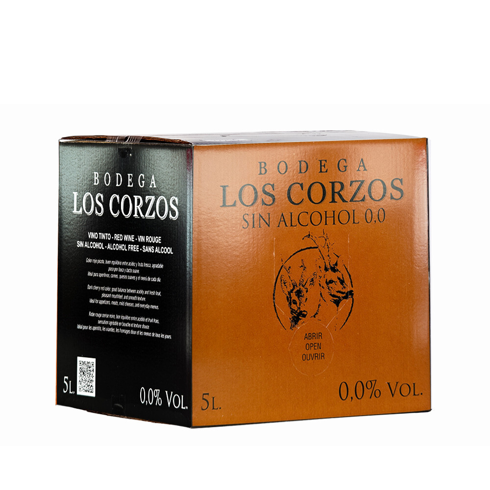 Bag in Box 5L Vino Tinto 0,0 SIN ALCOHOL – Bodega Los Corzos