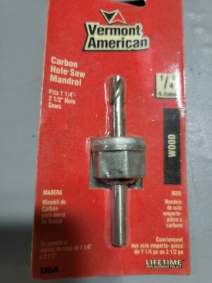 Vermont American  1/4'' Carbon Hole Saw Mandrel, FREE SHIPPING