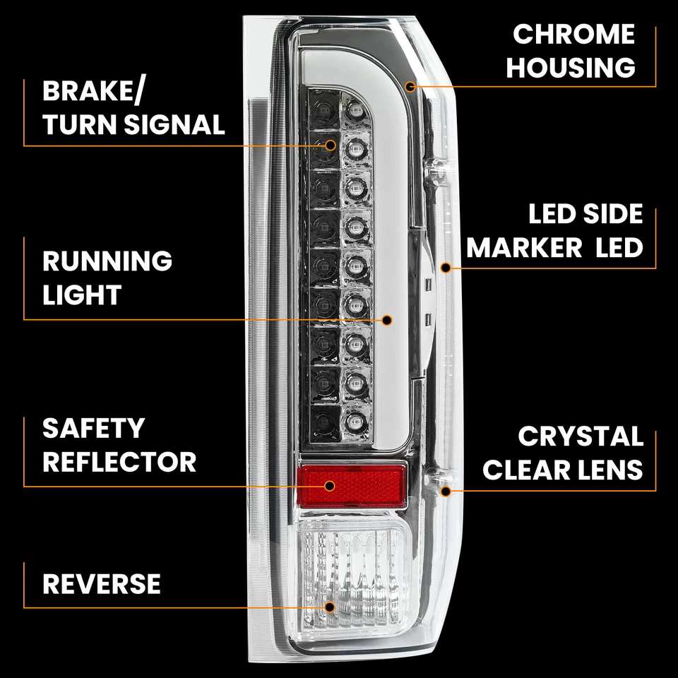 Para 1990-1997 Ford F150 F250 F350 Bronco LH e RH lanternas traseiras lâmpadas de freio LED - Imagem 2 de 4