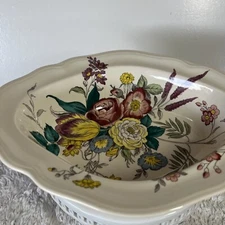 Vintage Spode Gainesborough England Floral Oval Serving Bowl, Great Condition
