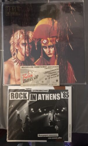 ROCK IN ATHENS 1985 Tribute Book / Ticket & Creatures ''Feast'' LP - Picture 1 of 11