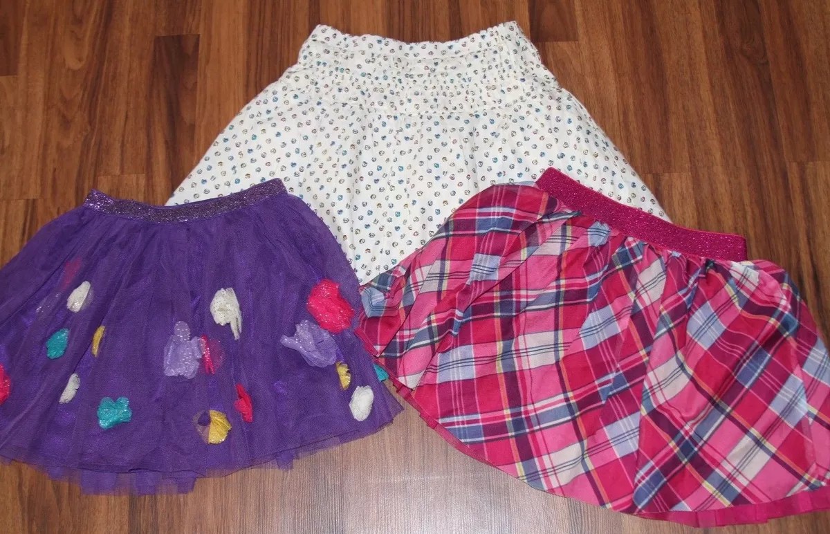 Girls CHILDREN S PLACE Pink Purple Cream Plaid Floral Tulle