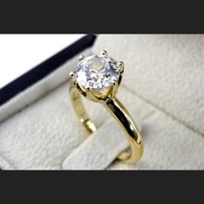 CHARMING 925 STERLING SILVER ROUND CZ WEDDING RINGS FOR WOMEN JEWELRY SIZE 5-10