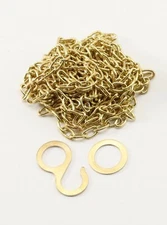 Cuckoo Clock Chain BRIGHT BRASS Regula 25 35 70 NEW 61 Links Per Foot With Ends