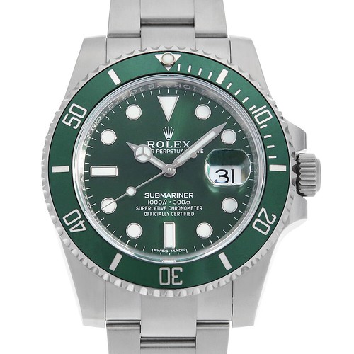 ROLEX SUBMARINER Date 116610LV grün Zufallszahl Sekundenzeiger Herren