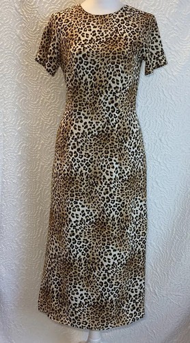 BARNEYS NEW YORK Woman’s Leopard Animal Print Dress MADE IN USA Size Small - Picture 14 of 20
