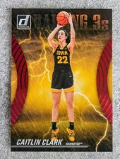 Caitlin Clark 2024 Panini Prizm Raining Red Shock Rookie Card SP – Iowa Hawkeyes