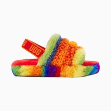 UGG Fluff Yeah Cali Collage 1119840K-RSTR Sandal Girls US 4K Multi Slide HAM622
