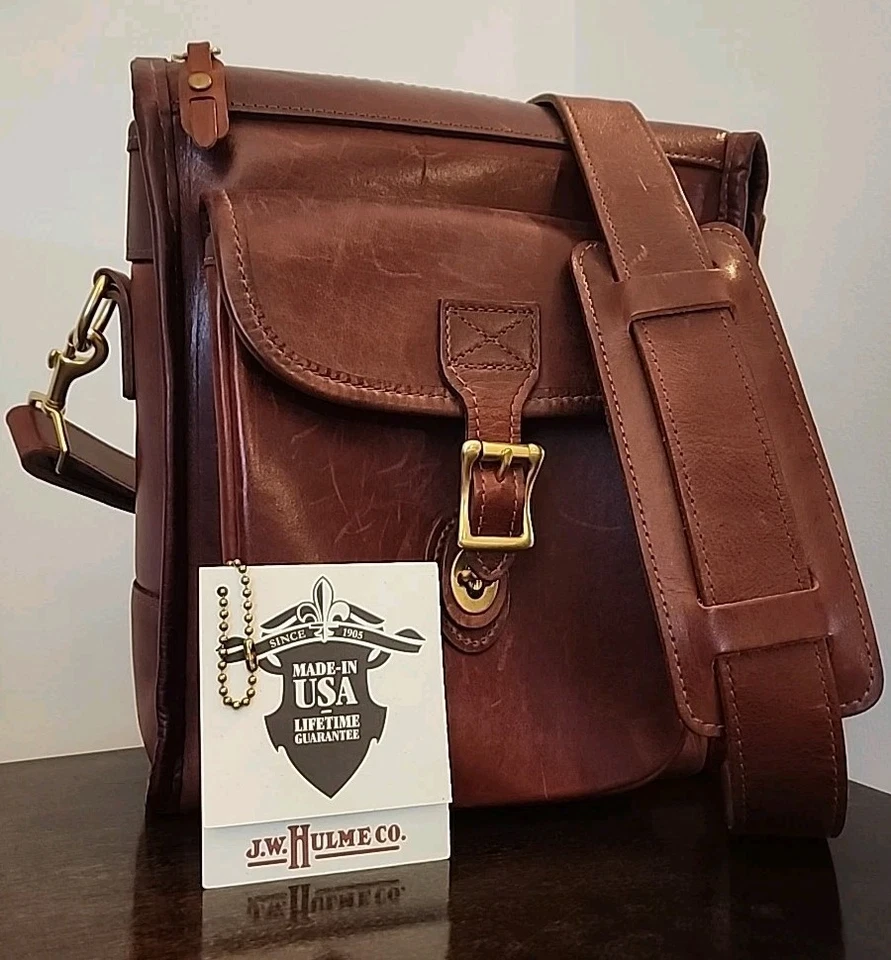 Vintage J.W. Hulme Correspondent Leather Crossbody Bag-Heritage🇺🇸USA Made🇺🇸 - Image 2 of 4
