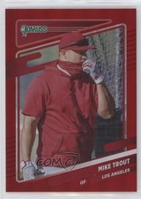 2021 Donruss Variation Holo Red Mike Trout (Standing by Batting Cage) #170 0rd2