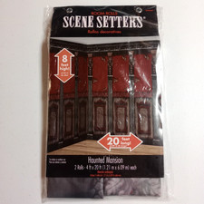 Amscan Haunted Mansion Scene Setter Backdrop Room Roll 8'x20' Halloween Decor