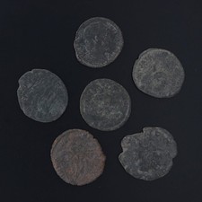 Ancient Coins Roman Artifacts Figural Mixed Lot of 6 B7950