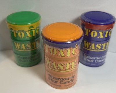 TOXIC WASTE | 3-Pack Toxic Waste Special Edition Drums of Assorted Sour Candy -