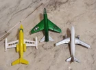 3 Vntg 1975 Lesney MATCHBOX Diecast Airplane Jets - USA, Germany & France Planes
