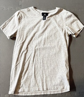 H&M T-Shirt Short Sleeve Regular Fit Crew Neck Gray Men s Size XS