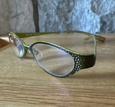 OGI Eyeglasses Evolution 5037 Lime Green Hammered Titanium Japan *Frames Only