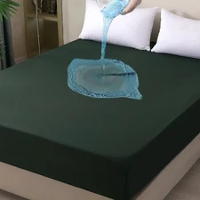 Solid Mattress Protector Soft & Breathable Waterproof Mattress Cover All Size