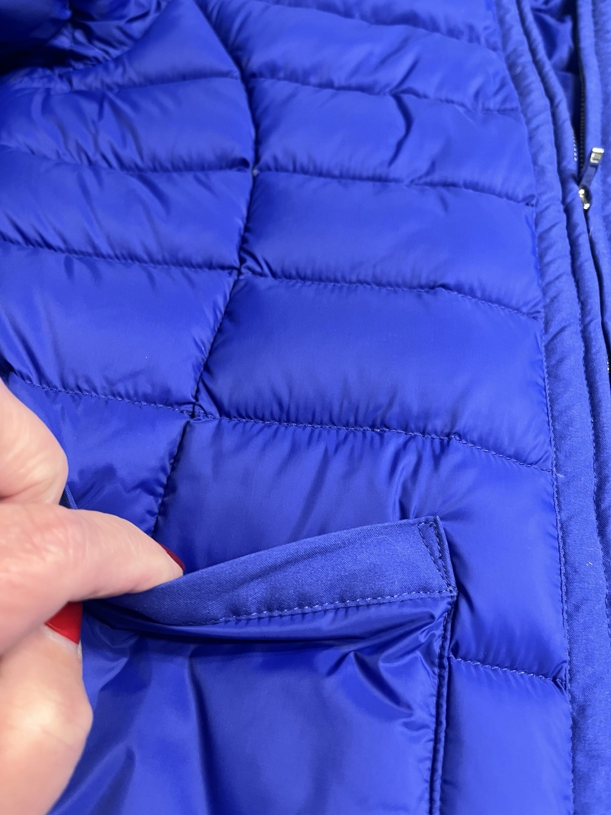 Talbots Down Puffer Jacket Coat Collarless 2 Fron… - image 4