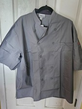 Happy Chef Signature V2 Lightweight Chef Coat Style 526 Gray, Unisex 2XL