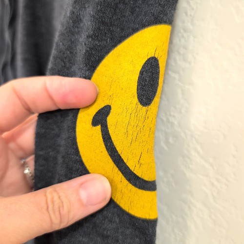 Aviator Nation Women's Size Small Sweatpants Smiley Smile Face Gray Drawstring - Picture 7 of 9