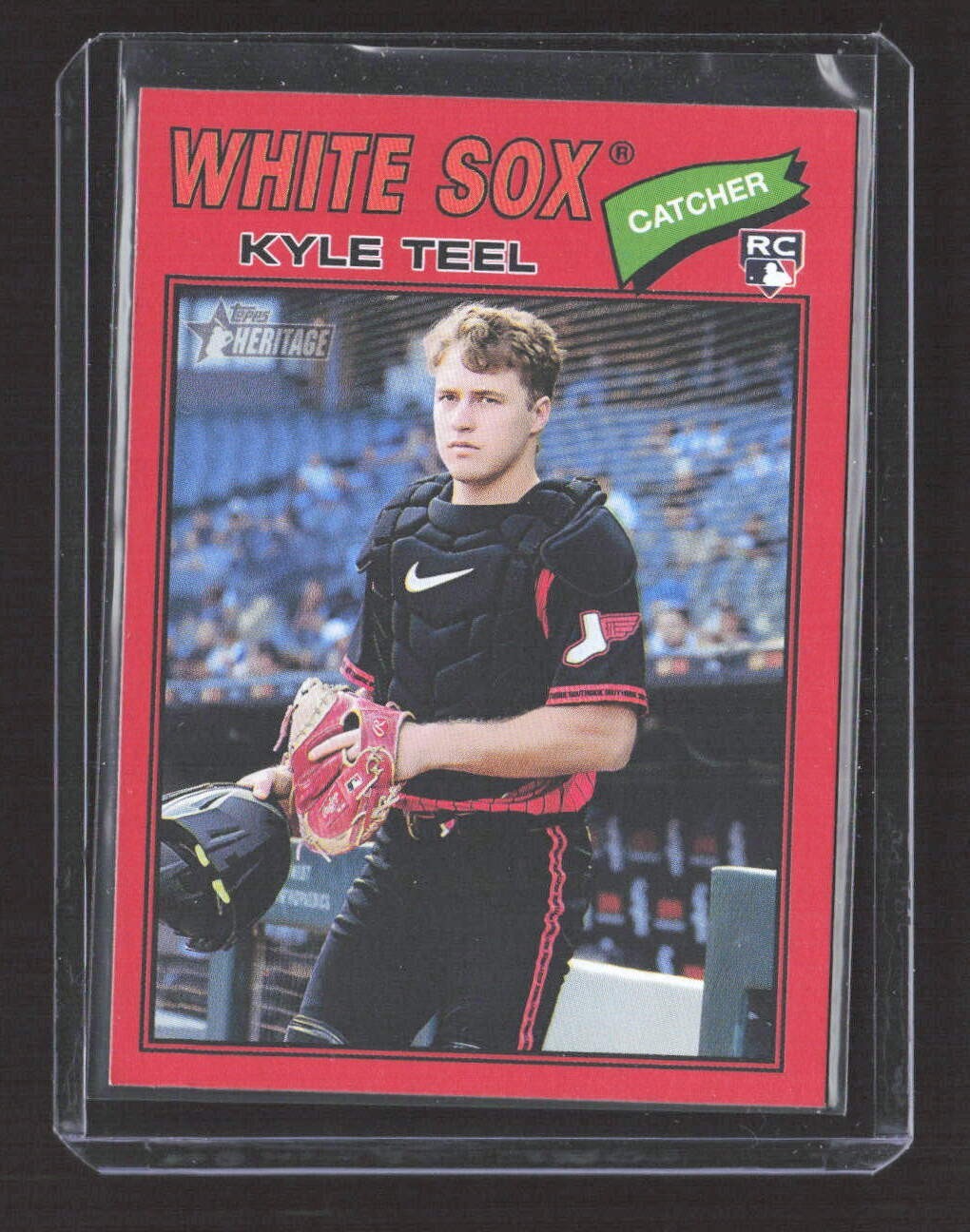 2026 Topps Heritage Red Border RC Rookie Kyle Teel #182