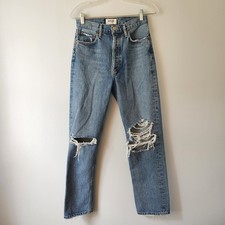 Agolde 90's Pinch Waist High Rise Straight Women's 26 Organic Cotton Distressed