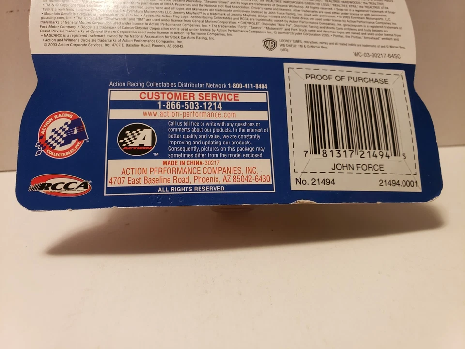 2003 Winner's Circle 1:64 John Force King of the Hill Castrol GTX Funny Car - Image 3 of 4