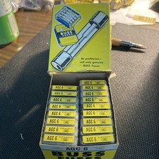 LOT of 85 Bussmann AGC6 Buss AGC 6 250 Volt 6 Amp glass fuses  C2