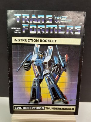 Thundercracker Instructions Manual Booklet 1984 Hasbro G1 Transformers Vintage