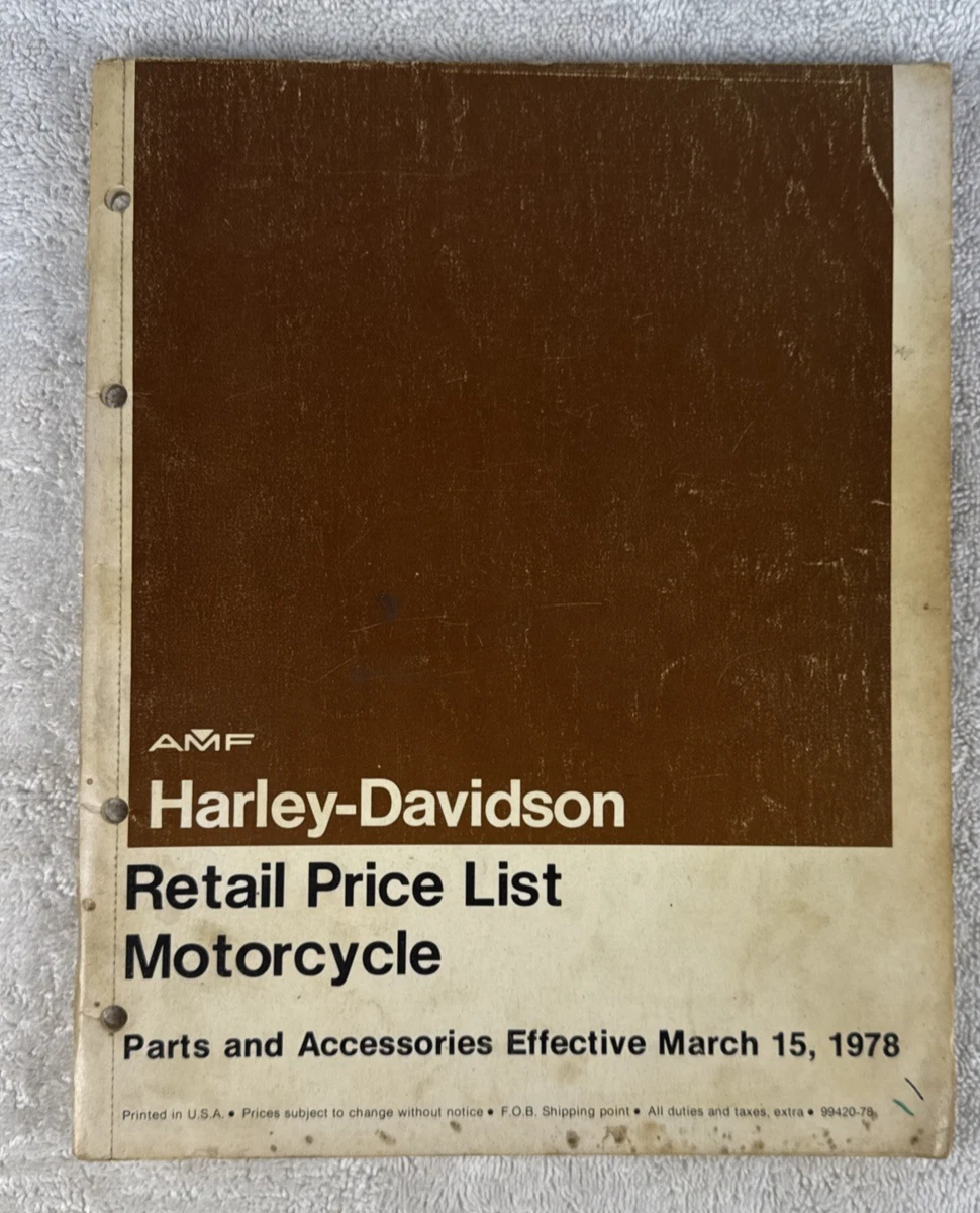 Harley-Davidson 1978 Repair Motorcycle Manuals and Literature for