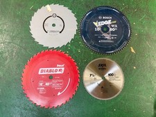 USED Blade Bundle 10" 9" 7-1/4" Blades Table Saw Diablo Freud Skil Bosch B&D