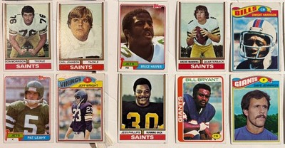 1960s 70s 80s Topps NFL Football Trading Card Mixed Lot of 88 w/ Rookies  HOFers | eBay