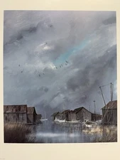 Herb Jones Limited Edition Print Fine Art “Mann’s Harbor”