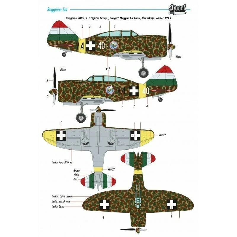 Sword Reggiane Fighter 1/72 Sealed Sigillato 6 Reggiane kits inside - Immagine 3 di 4