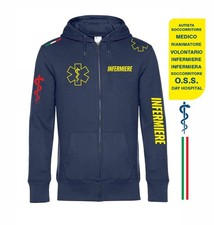 Felpa zip Soccorritore stampa Nomina personalizzata pronto soccorso ambulanza