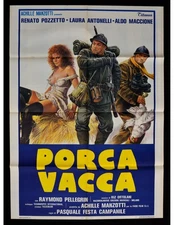Poster Porca Vacca Renato Pozzetto Laura Antonelli Aldo Maccione A410
