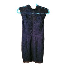 Windsor Womens Large Blue Dress Lace Lined Event Dance Whimsigoth Dark Romantic
